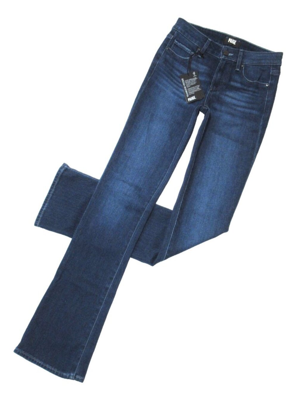 NWT Paige Mid Rise Manhattan in Ballad Slim Boot Transcend Stretch Jeans 24 x 33
